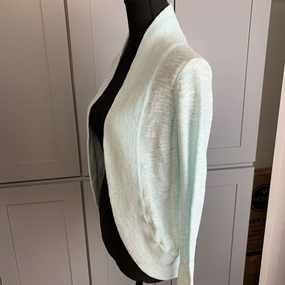 Lilly Pulitzer Amalie Longer Open Curved Hem Cardigan Sweater Sky Blue Sz Small - Picture 4 of 7